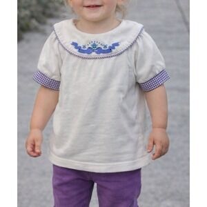 Oshkosh Vintage Purple Checkered shirt (sz. 2T) Made in USA. Vintage Baby Girl